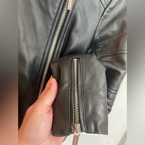Michael Kors Moto Lambs Leather Jacket XS - Picture 16 of 16